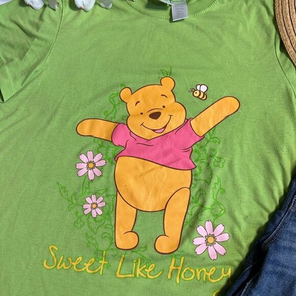 Disney Winnie the Pooh Y2K Sweet Like Honey Graphic T Shirt Dress - Picture 7 of 8
